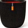 Capi Europe bloempot Groove zwart D 43 H 41 cm