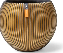 Capi Europe bloempot Groove zwart / goud D 29 H 26 cm