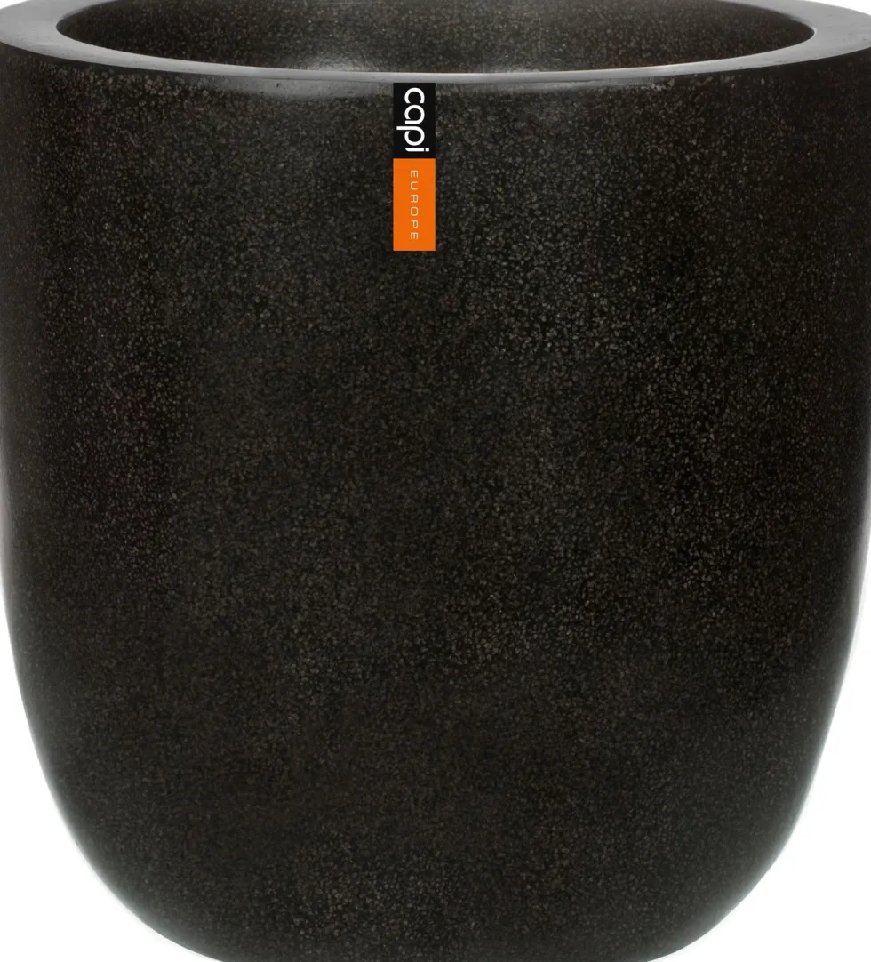 Capi Europe bloempot Lux Terrazzo zwart D 28 H 26 cm