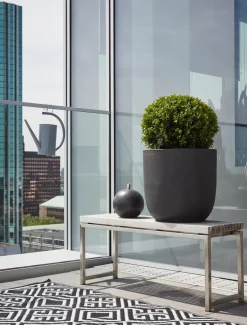 Capi Europe bloempot Lux Terrazzo zwart D 35 H 34 cm