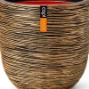 Capi Europe bloempot Nature Rib zwart / goud D 35 H 34 cm