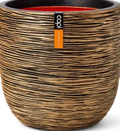 Capi Europe bloempot Nature Rib zwart / goud D 43 H 41 cm