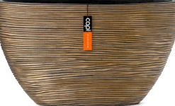 Capi Europe bloempot Nature-Rib goud / zwart 59 x 14 x 34 cm