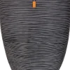 Capi Europe bloempot Nature-Rib zwart 33 x 15 x 36 cm