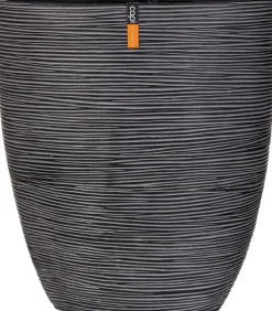 Capi Europe bloempot Nature-Rib zwart 33 x 15 x 36 cm