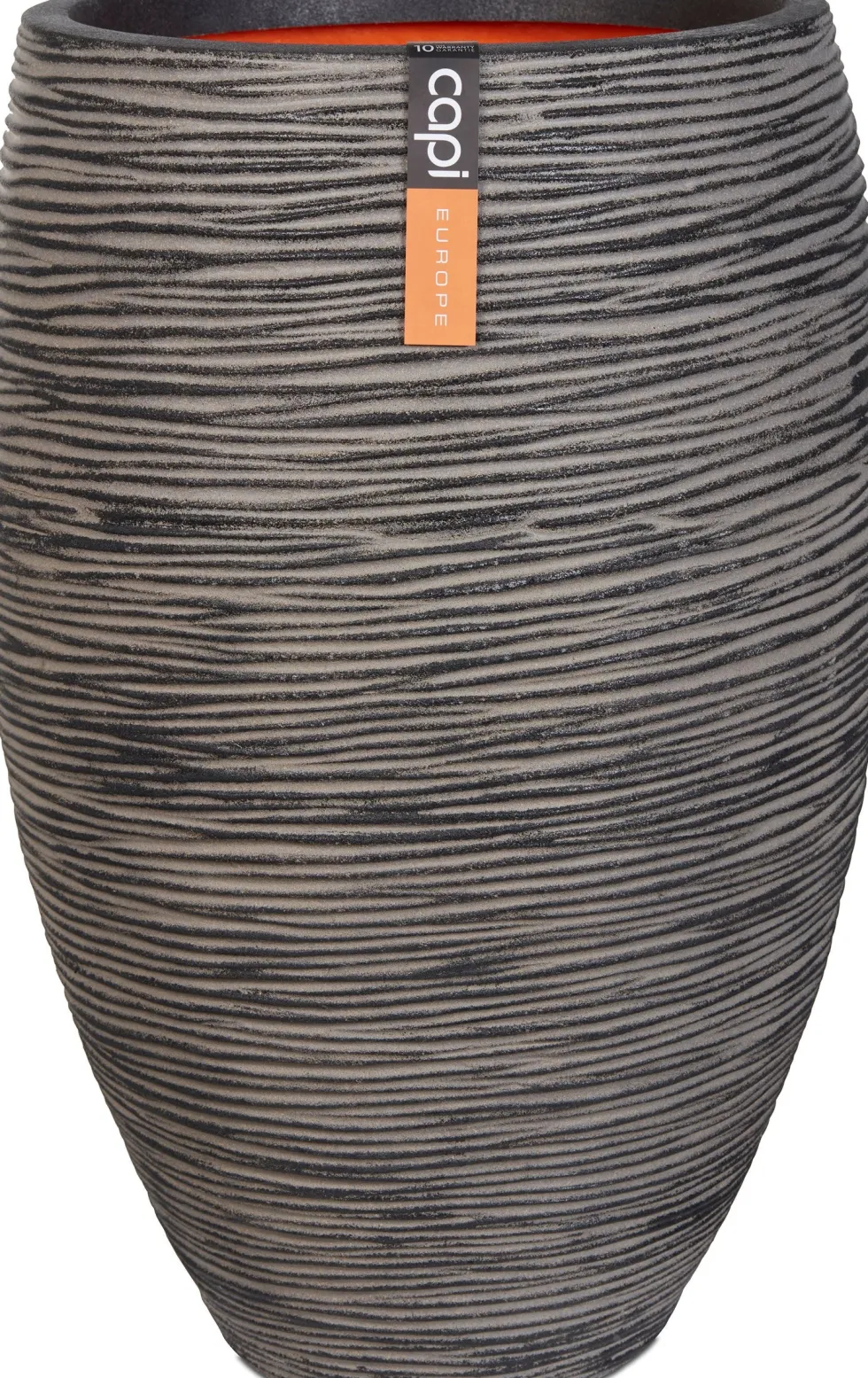 Capi Europe bloempot Nature-Rib antraciet D 40 H 60 cm