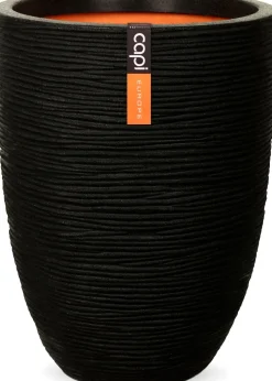 Capi Europe bloempot Nature-Rib zwart D 36 H 47 cm