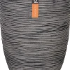 Capi Europe bloempot Nature Rib zwart / grijs D 36 H 47 cm