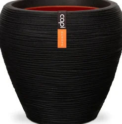 Capi Europe bloempot Nature-Rib zwart D 42 H 38 cm