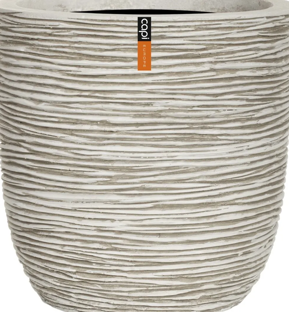 Capi Europe bloempot Nature-Rib wit D 35 H 34 cm