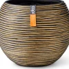 Capi Europe bloempot Nature-Rib goud / zwart D 28 H 25 cm