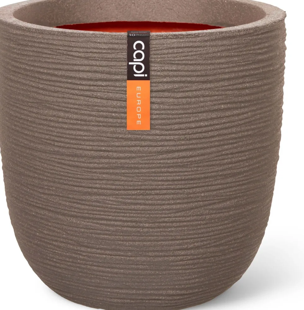 Capi Europe bloempot Nature Rib taupe D 43 H 41 cm