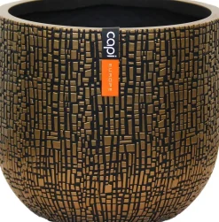 Capi Europe bloempot Nature Skin zwart / goud D 17,2 H 15,3 cm