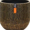 Capi Europe bloempot Nature Skin zwart / goud D 23,5 H 21 cm