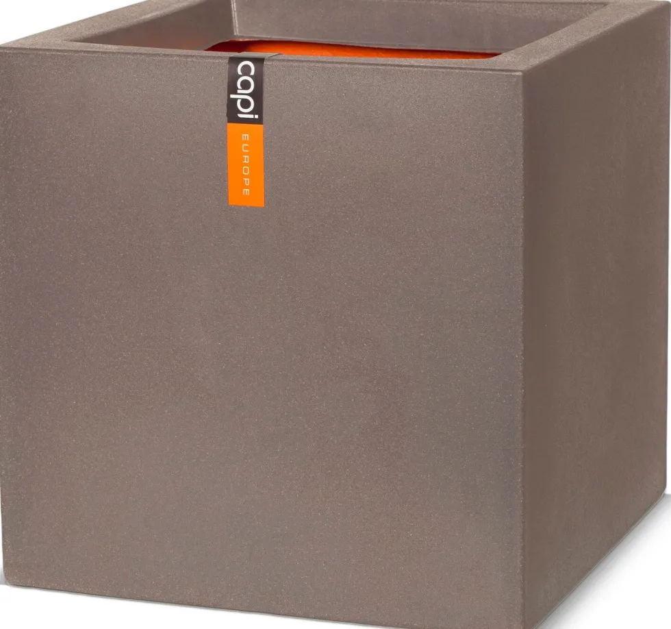 Capi Europe bloempot Smooth taupe 30 x 30 x 30 cm