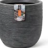 Capi Europe bloempot Waste Rib antraciet D 35 H 34 cm