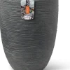 Capi Europe bloempot Waste Rib antraciet D 34 H 46 cm