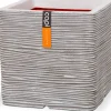 Capi Europe plantenbak Nature Rib ivoor 40 x 40 x 40 cm