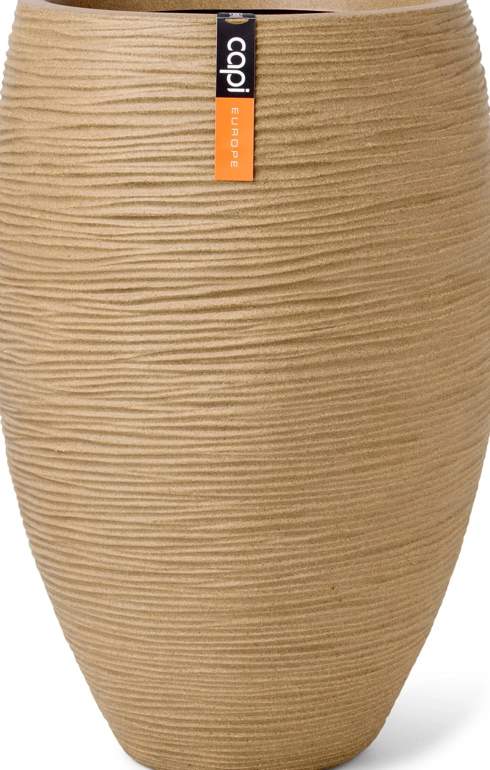 Capi Europe vaas Elegant Deluxe Rib beige D 50 H 72 cm