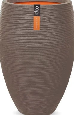 Capi Europe vaas Elegant Deluxe Rib taupe D 40 H 60 cm
