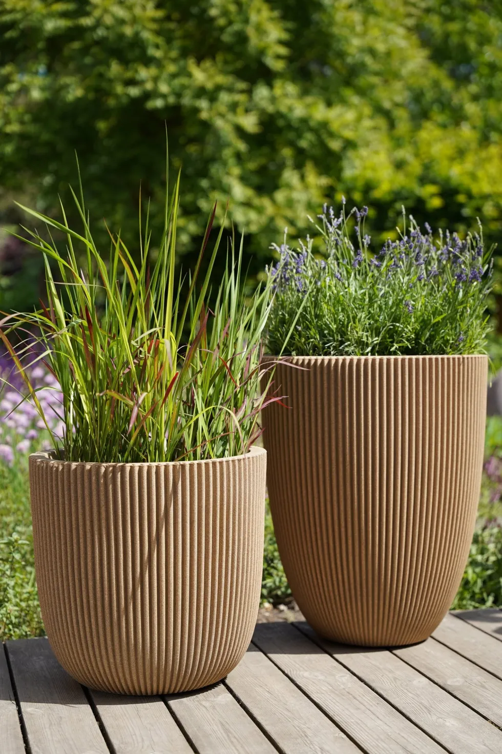 Capi Europe vaas Groove beige D 34 H 46 cm