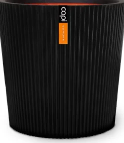 Capi Europe vaas Groove Conisch zwart D 45 H 41 cm
