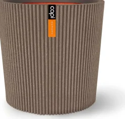 Capi Europe vaas Groove Conisch taupe D 45 H 41 cm