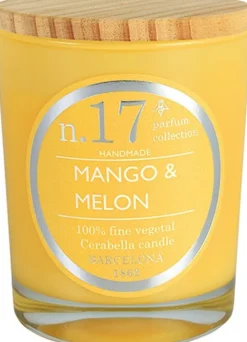 Cerabella geurkaars Mango & Melon fruitig 40 uur D 8 H 12 cm
