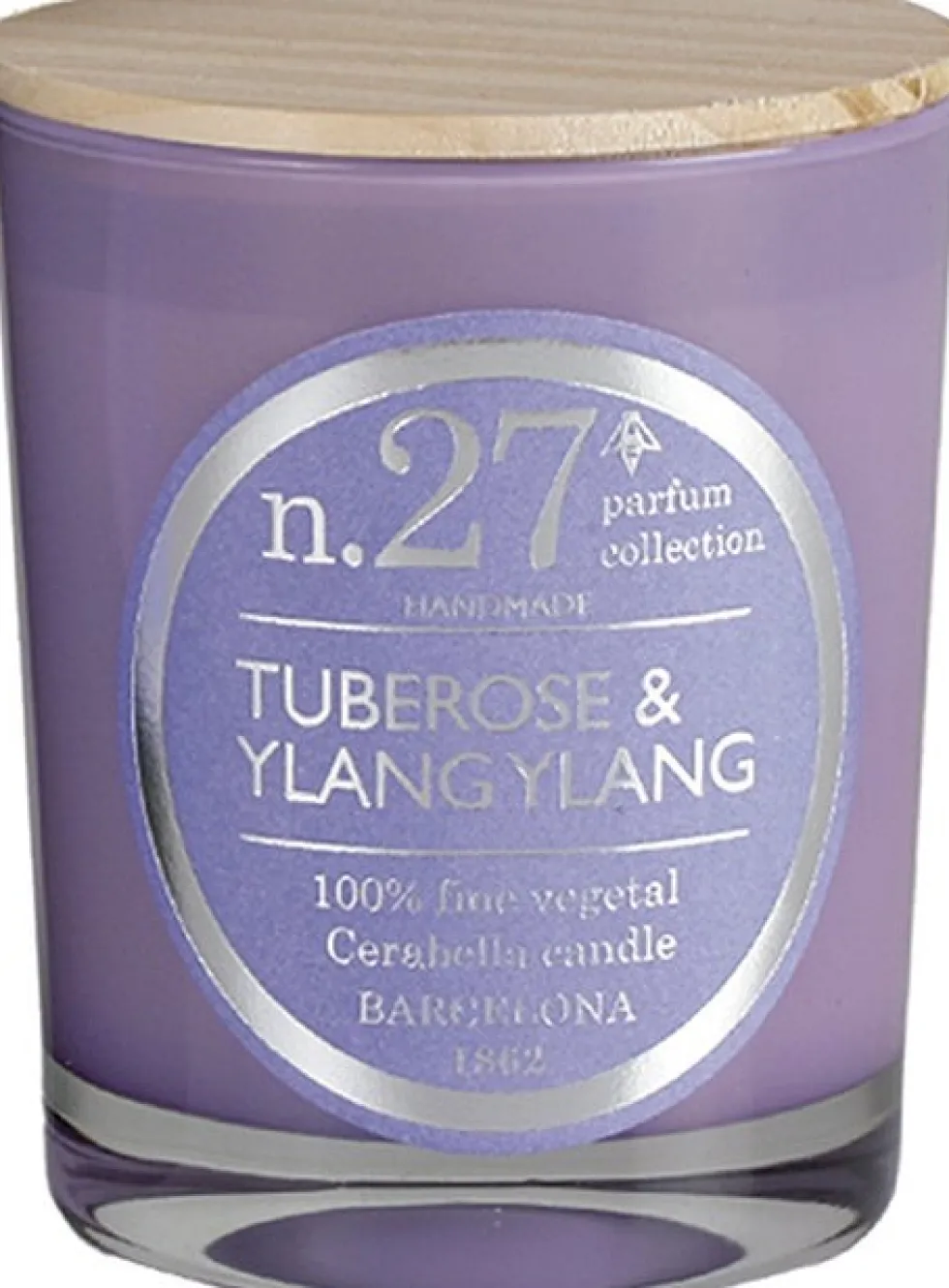 Cerabella geurkaars Tuberose & Ylangylang bloemig 40 uur D 8 H 12 cm