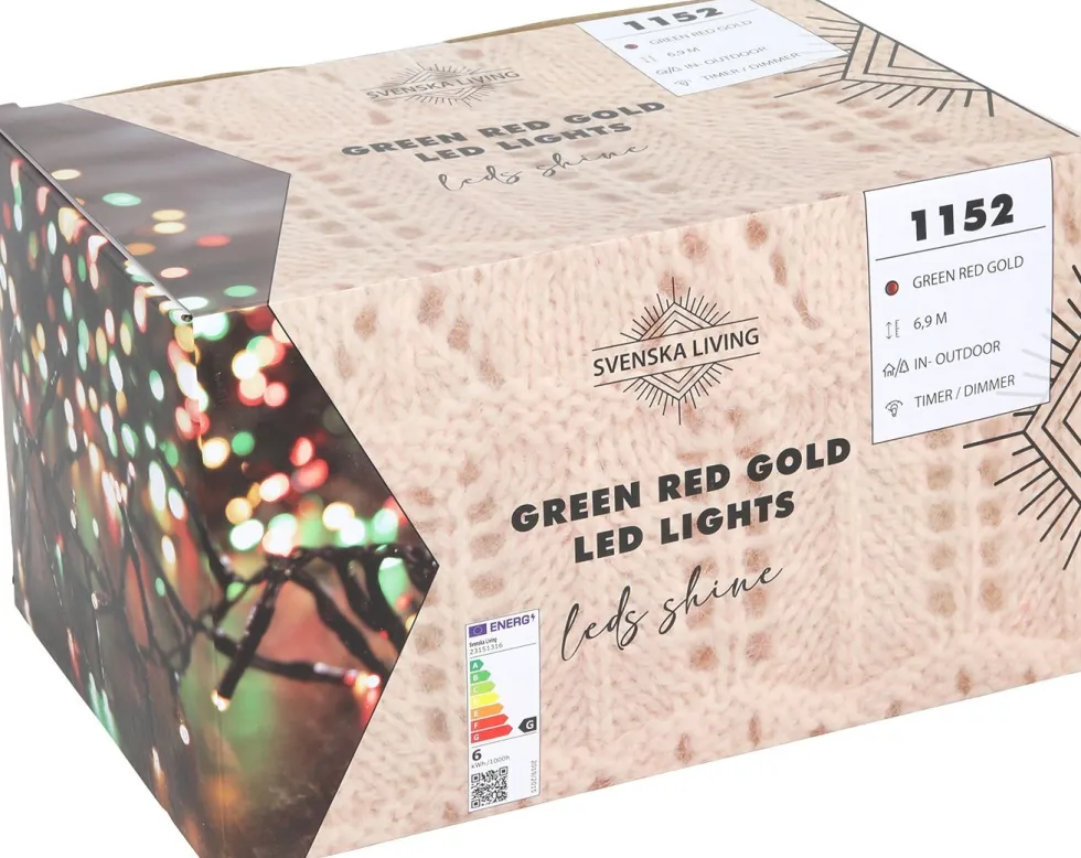 Clusterverlichting met 1152 lampjes gekleurd 6,9 m