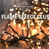 Clusterverlichting vlam effect met 384 lampjes warm white 2,4 m