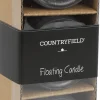 Countryfield drijfkaars Bollie grijs 5 uur 3 stuks