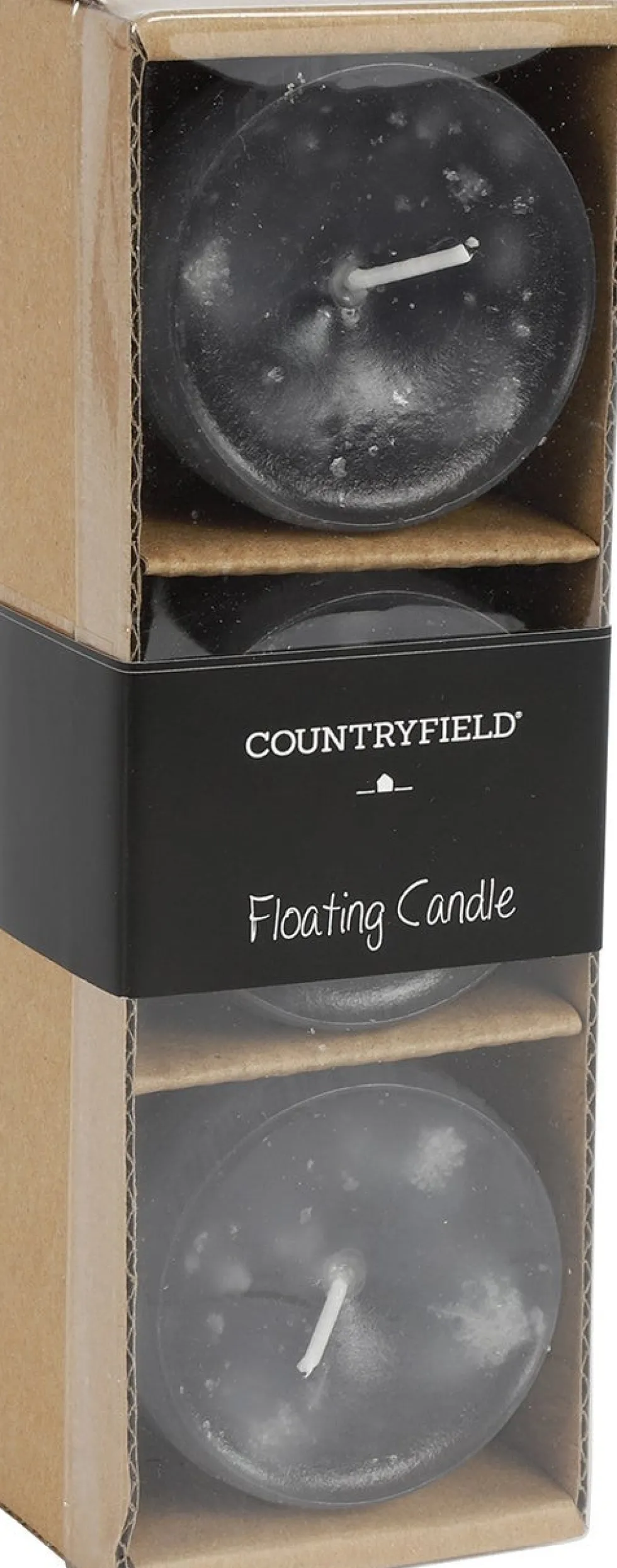Countryfield drijfkaars Bollie grijs 5 uur 3 stuks