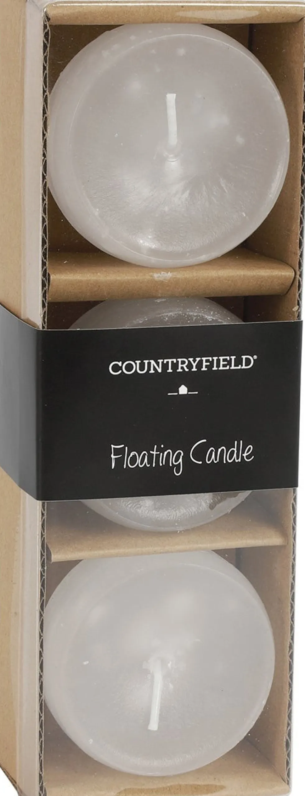 Countryfield drijfkaars Bollie wit 5 uur 3 stuks