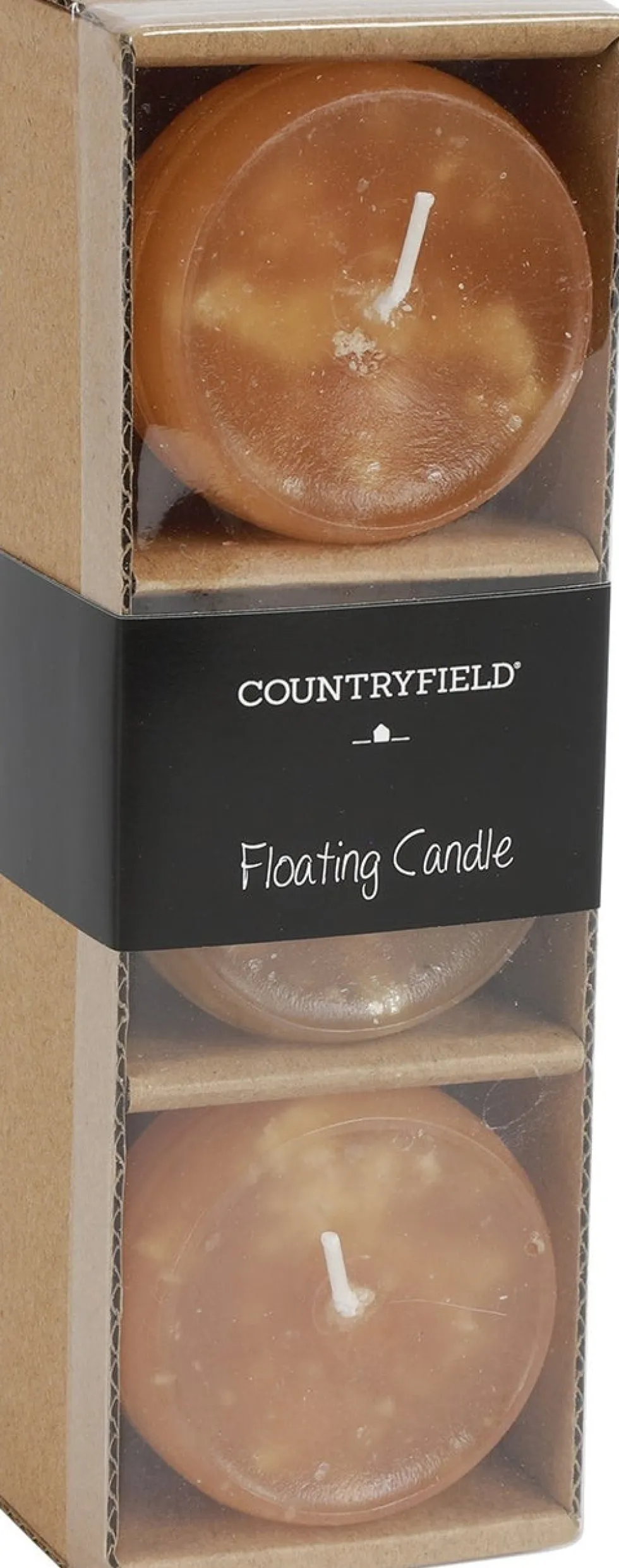 Countryfield drijfkaars Bollie oranje 5 uur 3 stuks