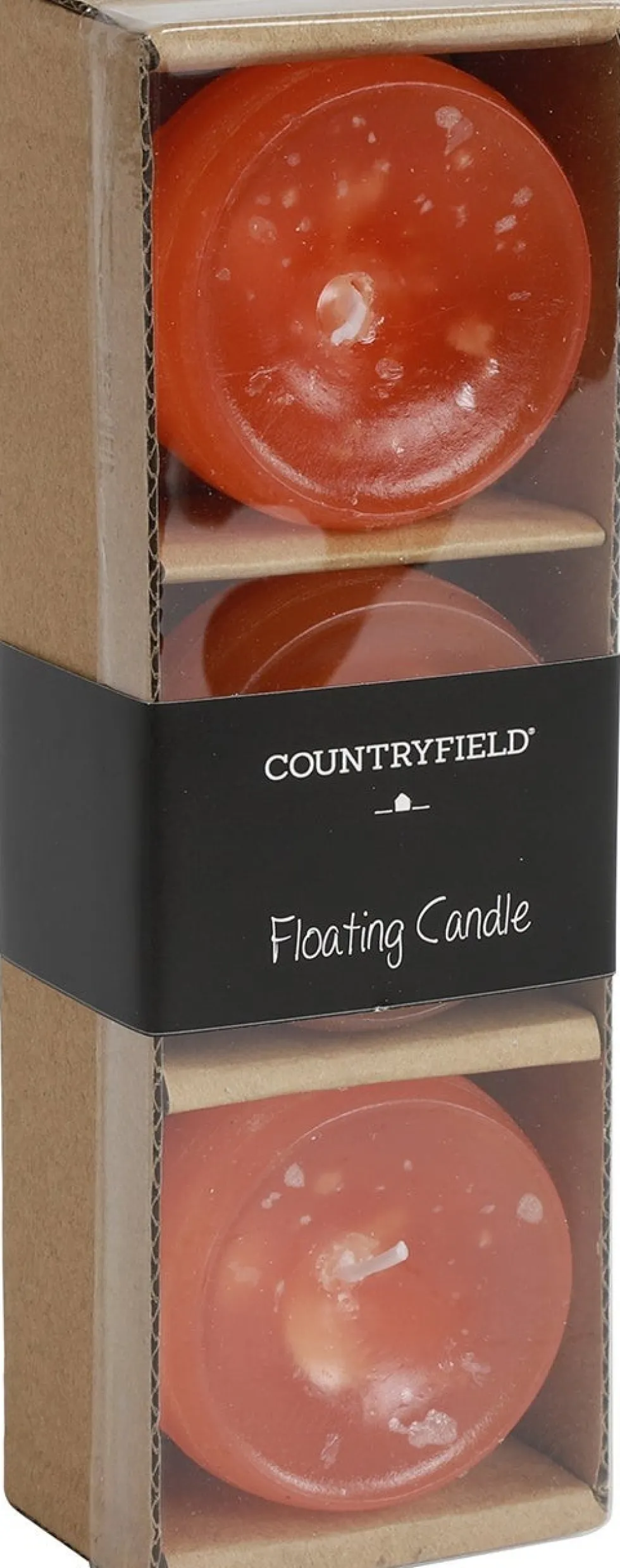 Countryfield drijfkaars Bollie oranje 5 uur D 5 H 4 cm 3 stuks
