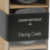 Countryfield drijfkaars Bollie zwart 5 uur D 5 H 4 cm 3 stuks