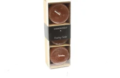 Countryfield drijfkaars Bollie bruin 5 uur D 5,5 H 4 cm 3 stuks