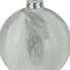 Countryfield kerstbal Lispe wit / zilver D 10 cm