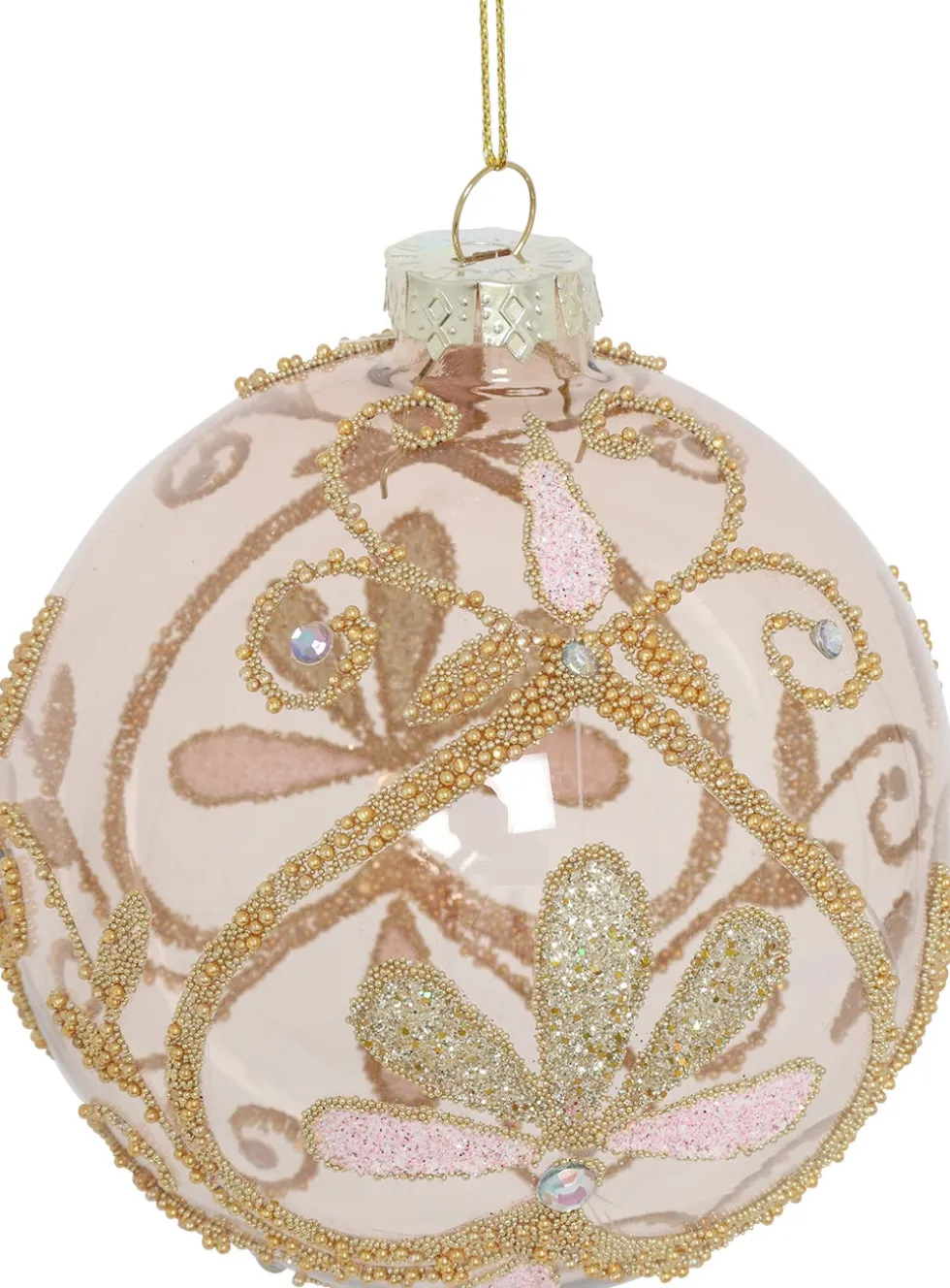 Countryfield kerstbal Raki transparant D 8 H 8 cm