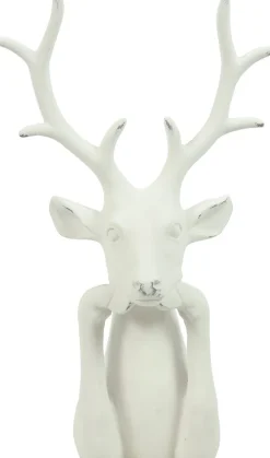 Countryfield kerstfiguur Zen hert wit 15 x 25,5 x 41 cm