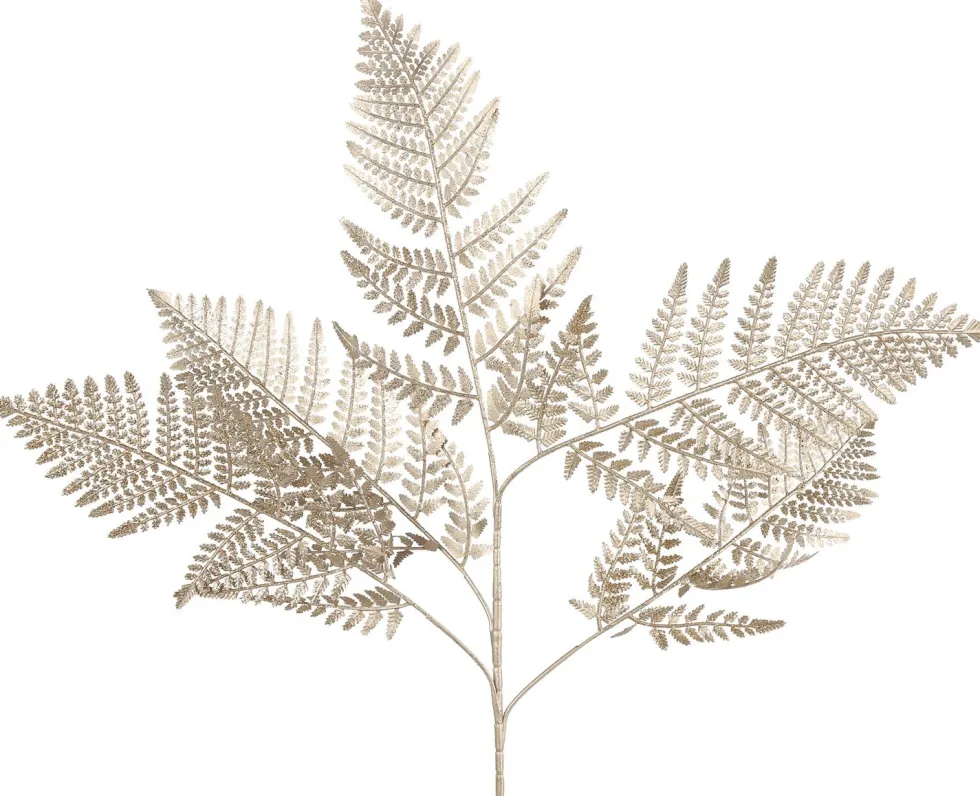 Countryfield kersttak Poly leder blad goud L 86 cm