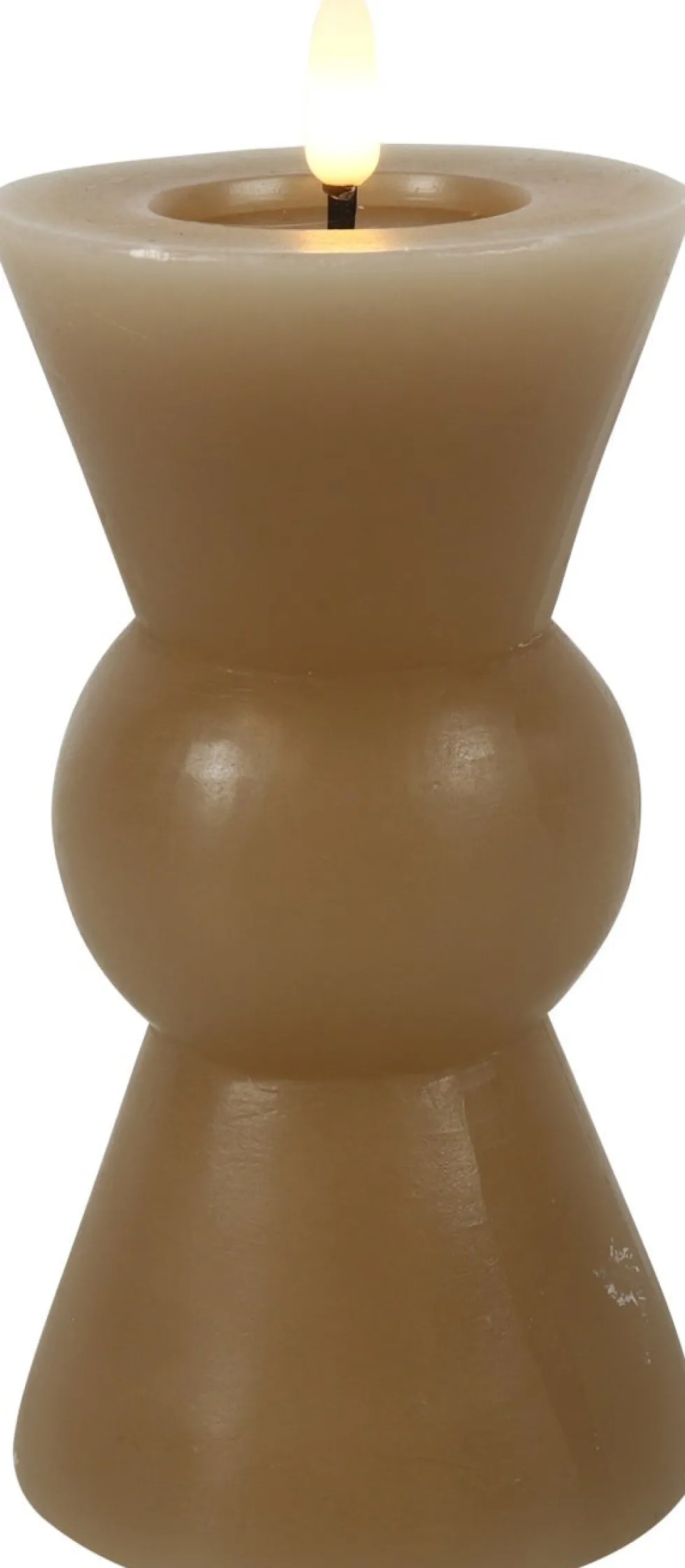 Countryfield LED kaars Lyon beige D 8 H 18 cm