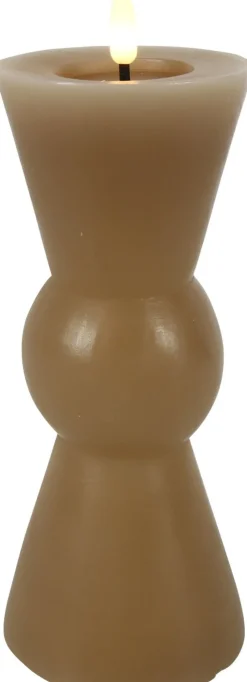 Countryfield LED kaars Lyon beige D 8,5 H 22 cm
