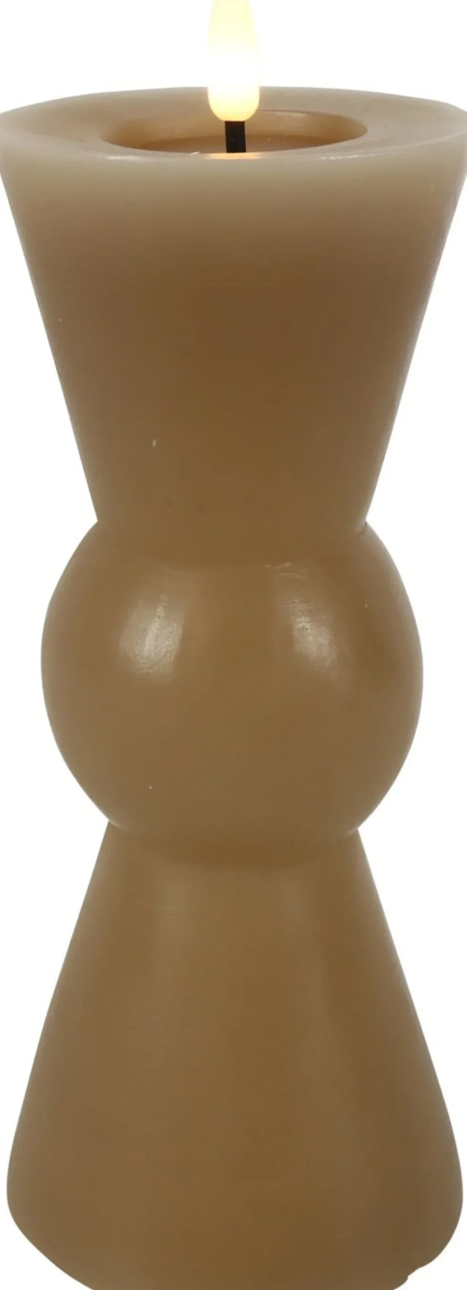 Countryfield LED kaars Lyon beige D 8,5 H 22 cm
