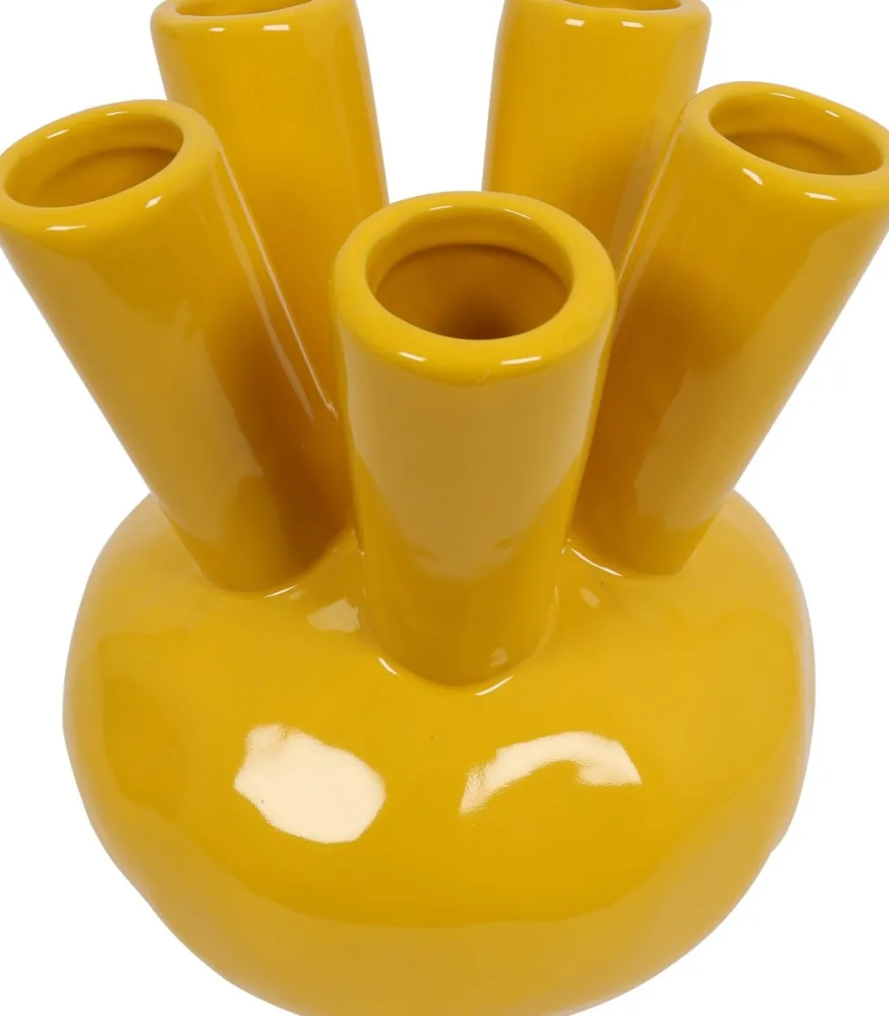 Countryfield tulpenvaas geel D 13,5 H 17 cm