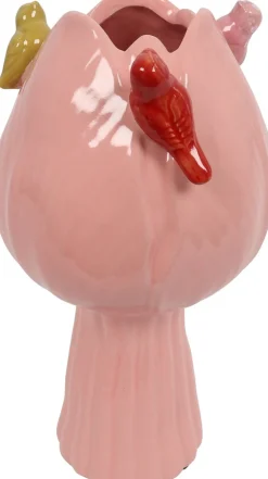 Countryfield vaas Tulip Bird roze D 11 H 22 cm