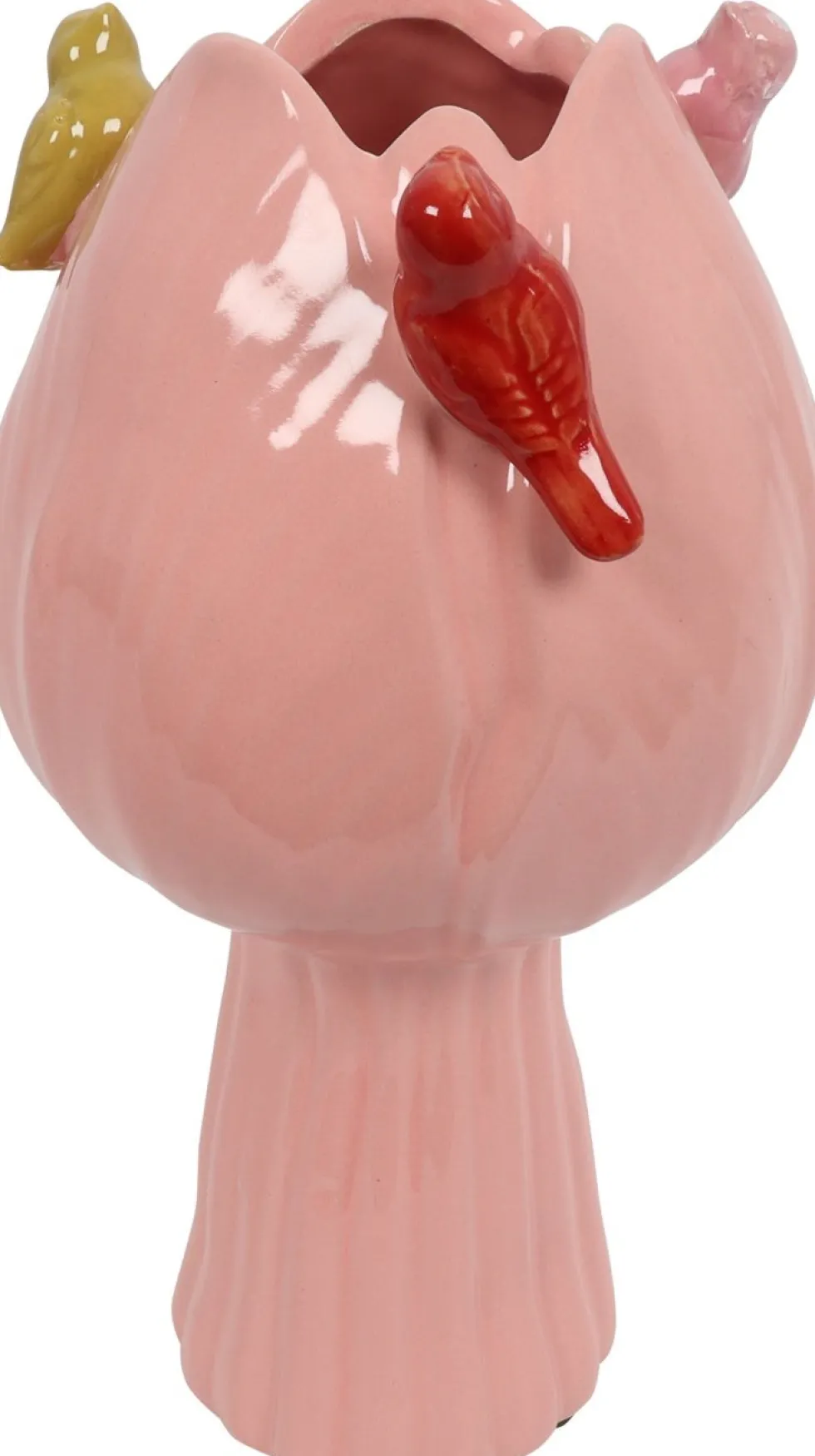Countryfield vaas Tulip Bird roze D 11 H 22 cm