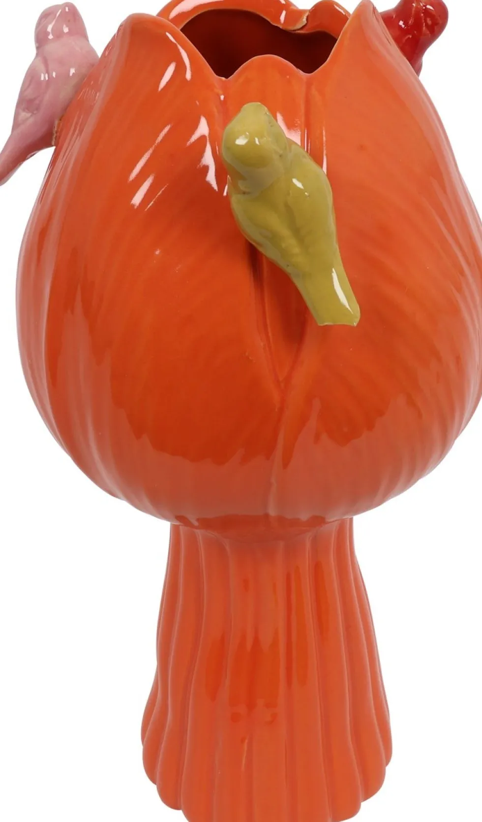 Countryfield vaas Tulip Bird oranje D 13 H 28 cm
