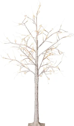Decoratieboom berk H 130 cm met 120 lampjes warm wit
